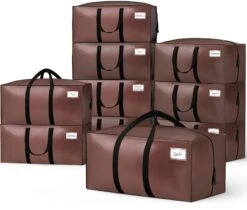 Lot 10 Sacs De Demenagement Grand Format Avec Sangles Et Poignee Marron(Lot 10 Sacs De Demenagement Grand Format Avec Sangles Et Poignee Marron)