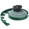 Bordure De Jardin Plastique Flexible 10m Avec Piquets Vert Bordé De Vert Clair(Bordure De Jardin Plastique Flexible 10m Avec Piquets Vert Borde De Vert Clair)