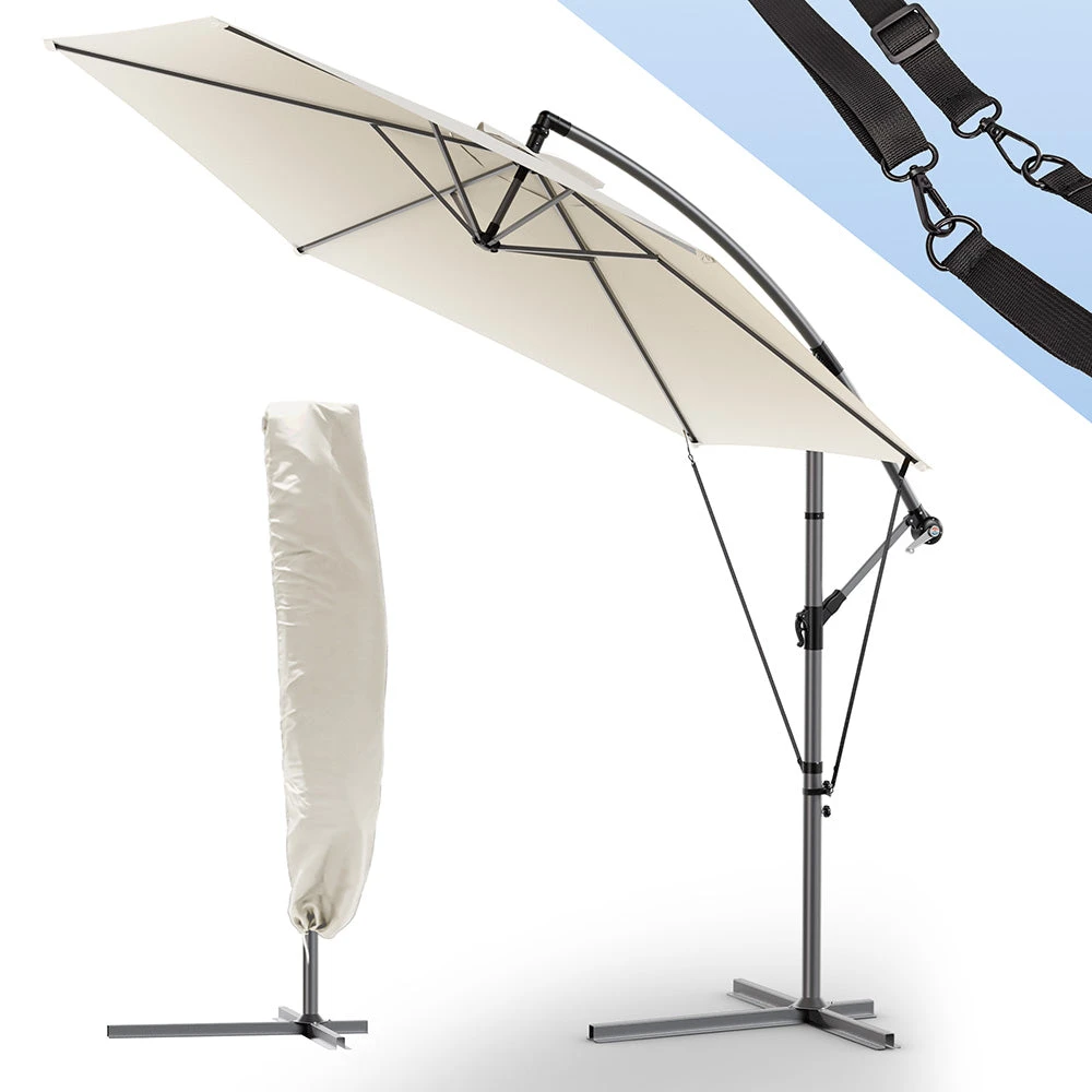 Parasol Deporte 3M Avec Housse De Protection Et Sangle De Fixation Beige(Parasol Deporte 3m Avec Housse De Protection Et Sangle De Fixation Beige) 1 Parasol Deporte 3M Avec Housse De Protection Et Sangle De Fixation Beige(Parasol Deporte 3m Avec Housse De Protection Et Sangle De Fixation Beige)
