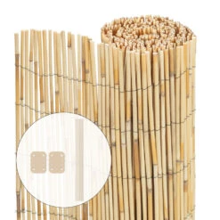 Canisse En Roseau Naturel Brise Vue Avec Attaches De Fixation 90x300cm(Canisse En Roseau Naturel Brise Vue Avec Attaches De Fixation 90x300cm)