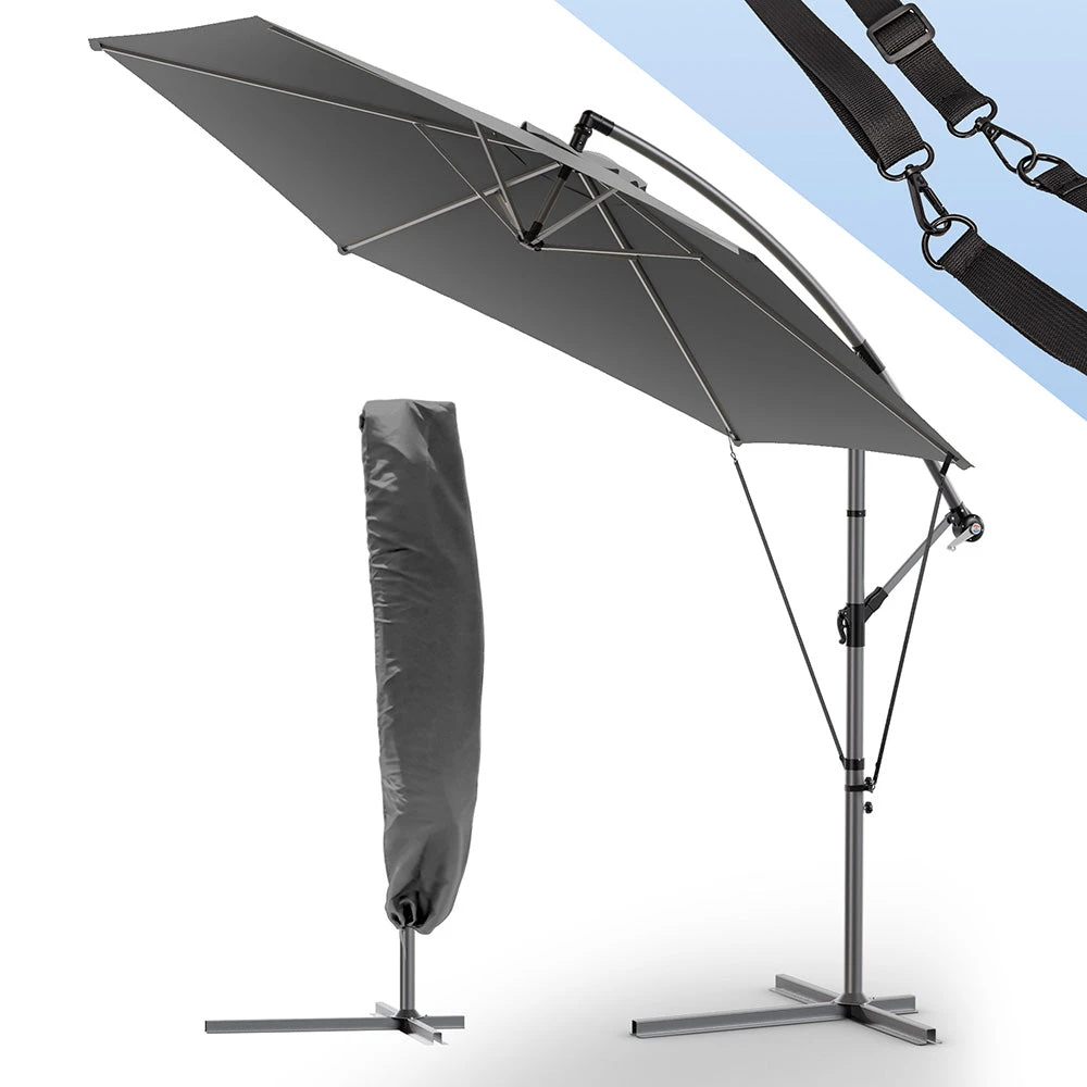 Parasol Deporte 3M Avec Housse De Protection Et Sangle De Fixation Gris(Parasol Deporte 3m Avec Housse De Protection Et Sangle De Fixation Gris) 1 Parasol Deporte 3M Avec Housse De Protection Et Sangle De Fixation Gris(Parasol Deporte 3m Avec Housse De Protection Et Sangle De Fixation Gris)