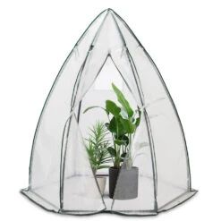 Serre De Jardin Hivernage Dome Avec Bache PE 160x160x180cm Blanc(Serre De Jardin Hivernage Dome Avec Bache Pe 160x160x180cm Blanc)