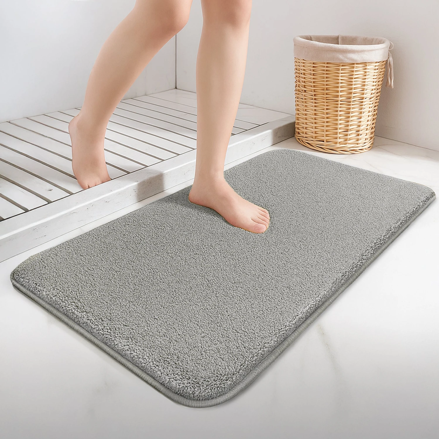Lot De 2 Tapis De Bain Antidérapant Microfibre 40x60cm Gris(Lot De 2 Tapis De Bain Antiderapant Microfibre 40x60cm Gris 1) 1 Lot De 2 Tapis De Bain Antidérapant Microfibre 40x60cm Gris(Lot De 2 Tapis De Bain Antiderapant Microfibre 40x60cm Gris 1)