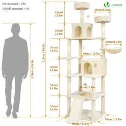 Arbre A Chat Geant 6 Niveaux Avec Griffoir Grattoir 215 Cm Beige(Arbre A Chat Geant 6 Niveaux Avec Griffoir Grattoir 215 Cm Beige) -Boutique Vounot 03 01a9fee5 305b 4706 945b 37392cc4c3d6