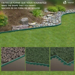 Bordure De Jardin Plastique Flexible 10m Avec Piquets Vert Bordé De Vert Clair(Bordure De Jardin Plastique Flexible 10m Avec Piquets Vert Borde De Vert Clair) -Boutique Vounot 03 3166a354 ab56 44a6 b711 cc3929ead505