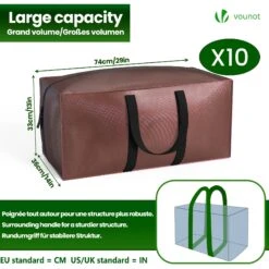 Lot 10 Sacs De Demenagement Grand Format Avec Sangles Et Poignee Marron(Lot 10 Sacs De Demenagement Grand Format Avec Sangles Et Poignee Marron) -Boutique Vounot 03 9ad628f2 2c65 4453 b677 28a4428b48c4