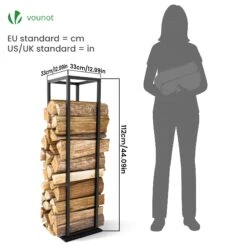 Range Bûche Vertical Pour Cheminée 33x33x112cm Acier Noir(Range Buche Vertical Pour Cheminee 33x33x112cm Acier Noir) -Boutique Vounot 03 bcfdaf53 9fb6 43e5 94cf bc7a14606e73