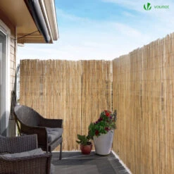 Canisse En Roseau Naturel Brise Vue Avec Attaches De Fixation 140x600cm(Canisse En Roseau Naturel Brise Vue Avec Attaches De Fixation 140x600cm) -Boutique Vounot 03 c2bd67d9 7850 41c9 8580 2b51e5f6d197