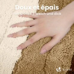 Lot De 2 Tapis De Bain Antidérapant Microfibre Motif Dégradé 40x60cm Beige(Lot De 2 Tapis De Bain Antiderapant Microfibre Motif Degrade 40x60cm Beige) -Boutique Vounot 03 d2c746c1 105f 482a aa89 e13f50bfcd35 5