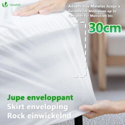 Lot De 2 Protège Matelas Alèse Impermeable Avec Jupe Elastiquee 140x200x30cm(Lot De 2 Protege Matelas Alese Impermeable Avec Jupe Elastiquee 140x200x30cm) 9 Lot De 2 Protège Matelas Alèse Impermeable Avec Jupe Elastiquee 140x200x30cm(Lot De 2 Protege Matelas Alese Impermeable Avec Jupe Elastiquee 140x200x30cm) -Boutique Vounot 03 eac8b4ef d4ba 4684 b521 35dfaa38a723