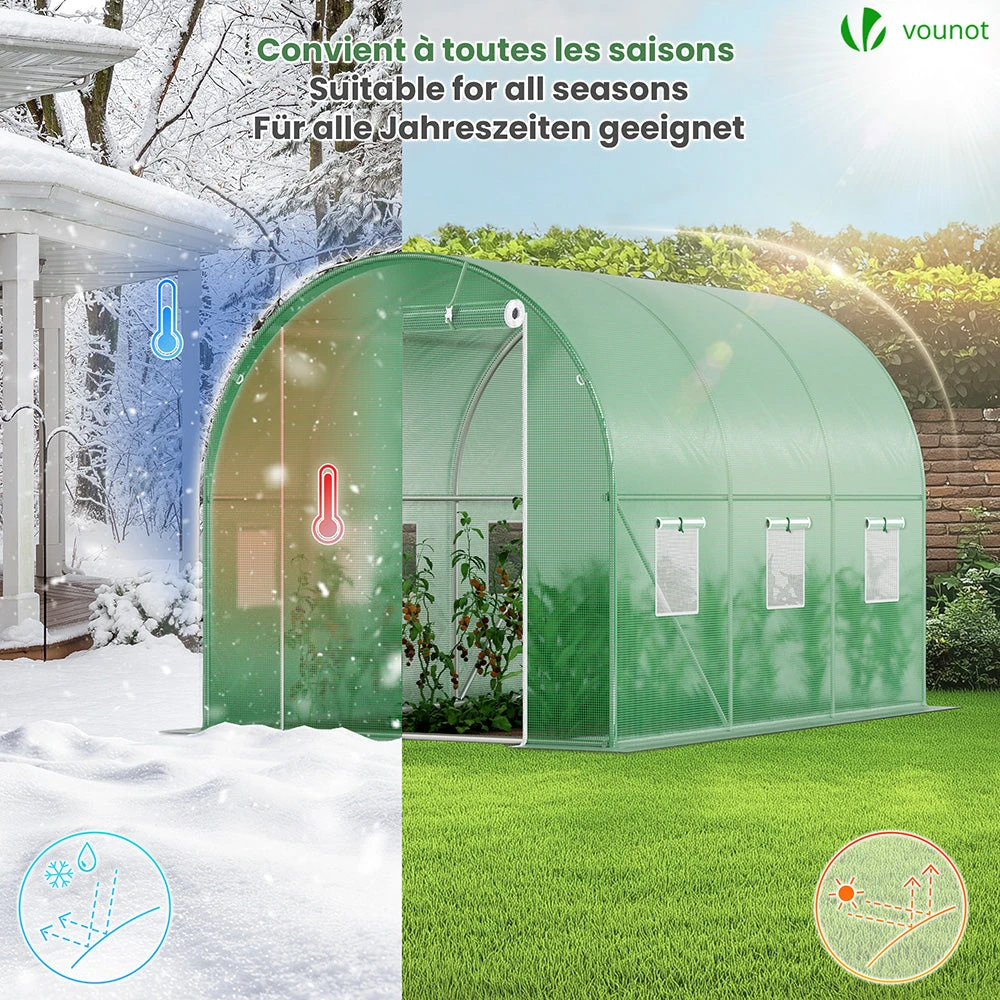 Serre De Jardin Tunnel 6m2 En Acier Galvanise(Serre De Jardin Tunnel 6m2 En Acier Galvanise) 3 Serre De Jardin Tunnel 6m2 En Acier Galvanise(Serre De Jardin Tunnel 6m2 En Acier Galvanise) – Image 3