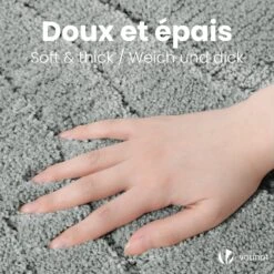 Lot De 2 Tapis De Bain Antidérapant Microfibre Motif Ondulé 60x90cm Gris(Lot De 2 Tapis De Bain Antiderapant Microfibre Motif Ondule 60x90cm Gris) -Boutique Vounot 03 f6da31ef 120a 4efb 9cc4 4e3f66186794 1