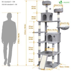 Arbre A Chat Geant 6 Niveaux Avec Griffoir Grattoir 215 Cm Gris(Arbre A Chat Geant 6 Niveaux Avec Griffoir Grattoir 215 Cm Gris) -Boutique Vounot 03 fb108534 1f38 40e6 b6d8 71d31ecbb4a8