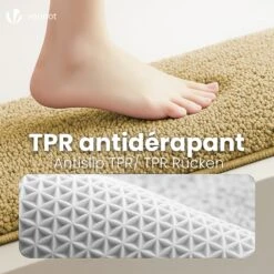 Lot De 2 Tapis De Bain Antidérapant Microfibre 50x80cm Beige(Lot De 2 Tapis De Bain Antiderapant Microfibre 50x80cm Beige 1) -Boutique Vounot 04 0dee28b8 e0d2 4164 bbb4 9f5e603a78a4 5