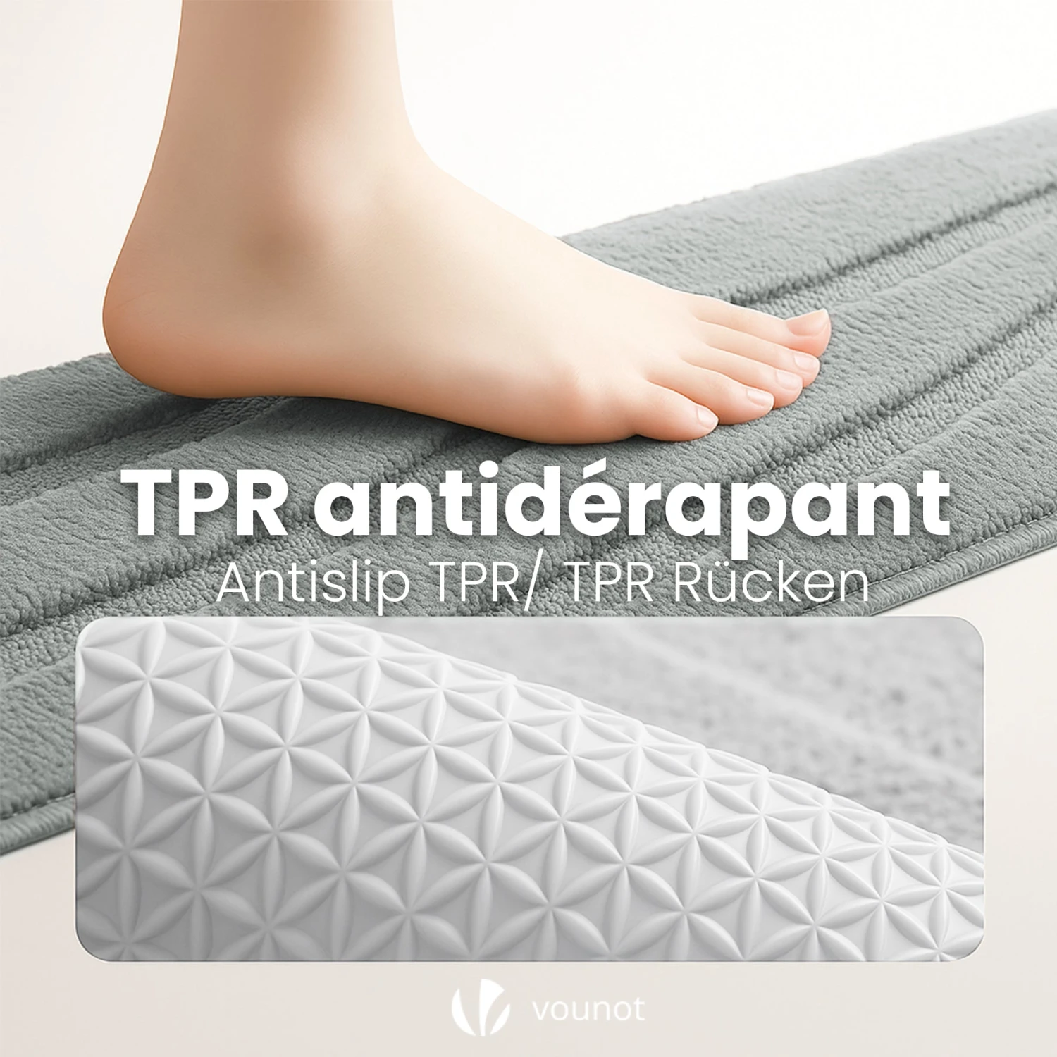 Lot De 2 Tapis De Bain Antidérapant Microfibre Motif Ondulé 50x80cm Gris(Lot De 2 Tapis De Bain Antiderapant Microfibre Motif Ondule 50x80cm Gris) 4 Lot De 2 Tapis De Bain Antidérapant Microfibre Motif Ondulé 50x80cm Gris(Lot De 2 Tapis De Bain Antiderapant Microfibre Motif Ondule 50x80cm Gris) – Image 4