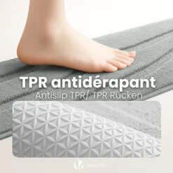 Lot De 2 Tapis De Bain Antidérapant Microfibre Motif Ondulé 40x60cm Gris(Lot De 2 Tapis De Bain Antiderapant Microfibre Motif Ondule 40x60cm Gris) -Boutique Vounot 04 26b2335a d055 4fd7 add4 3bade7b80065 5