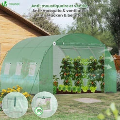 Serre De Jardin Tunnel 9m2 En Acier Galvanise(Serre De Jardin Tunnel 9m2 En Acier Galvanise) -Boutique Vounot 04 271aa646 5f72 4ffb 9f20 7afa2b09238b