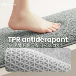 Tapis De Bain Antidérapant Microfibre 60x90cm Gris(Tapis De Bain Antiderapant Microfibre 60x90cm Gris 1) -Boutique Vounot 04 72e8681e 33af 4212 a8ae 15c043c79c5b 5