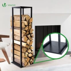 Range Bûche Vertical Pour Cheminée 33x33x112cm Acier Noir(Range Buche Vertical Pour Cheminee 33x33x112cm Acier Noir) -Boutique Vounot 04 afb27062 a7e9 4876 a9dc ccb3934d489b