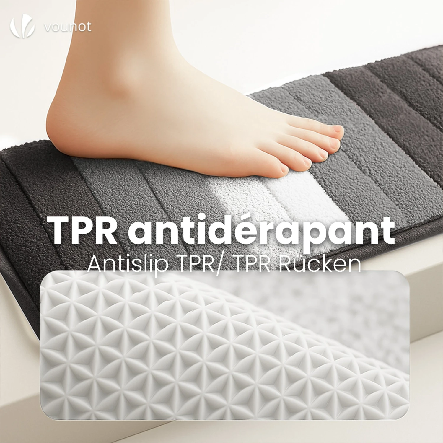 Lot De 2 Tapis De Bain Antidérapant Microfibre Motif Dégradé 50x80cm Gris(Lot De 2 Tapis De Bain Antiderapant Microfibre Motif Degrade 50x80cm Gris) 4 Lot De 2 Tapis De Bain Antidérapant Microfibre Motif Dégradé 50x80cm Gris(Lot De 2 Tapis De Bain Antiderapant Microfibre Motif Degrade 50x80cm Gris) – Image 4