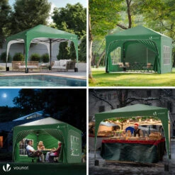 Tonnelle De Jardin Arquee 3x3m Pliable Avec Porte Et Fenetre Amovible Vert(Tonnelle De Jardin Arquee 3x3m Pliable Avec Porte Et Fenetre Amovible Vert) -Boutique Vounot 04 ed5cfe8c d0f2 4031 b107 fd70a0cc8737