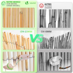 Canisse En Roseau Renforcée Brise Vue Naturel Avec Attaches De Fixation 100x300cm(Canisse En Roseau Renforcee Brise Vue Naturel Avec Attaches De Fixation 100x300cm) -Boutique Vounot 04 f08ade8c 7a8d 4a83 a5e0 656bd0042d89