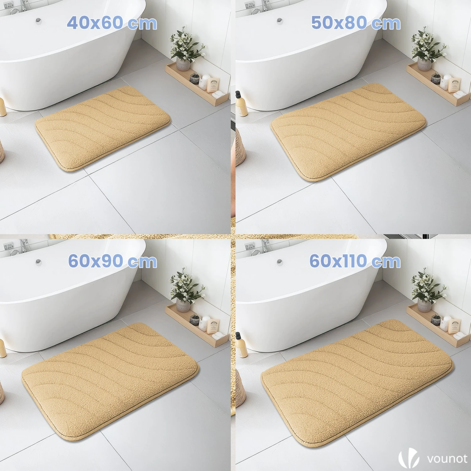 Tapis De Bain Antidérapant Microfibre Motif Ondulé 60x110cm Beige(Tapis De Bain Antiderapant Microfibre Motif Ondule 60x110cm Beige) 5 Tapis De Bain Antidérapant Microfibre Motif Ondulé 60x110cm Beige(Tapis De Bain Antiderapant Microfibre Motif Ondule 60x110cm Beige) – Image 5