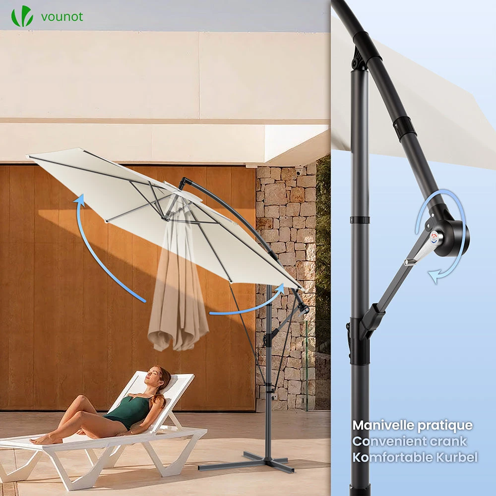 Parasol Deporte 3M Avec Housse De Protection Et Sangle De Fixation Beige(Parasol Deporte 3m Avec Housse De Protection Et Sangle De Fixation Beige) 5 Parasol Deporte 3M Avec Housse De Protection Et Sangle De Fixation Beige(Parasol Deporte 3m Avec Housse De Protection Et Sangle De Fixation Beige) – Image 5