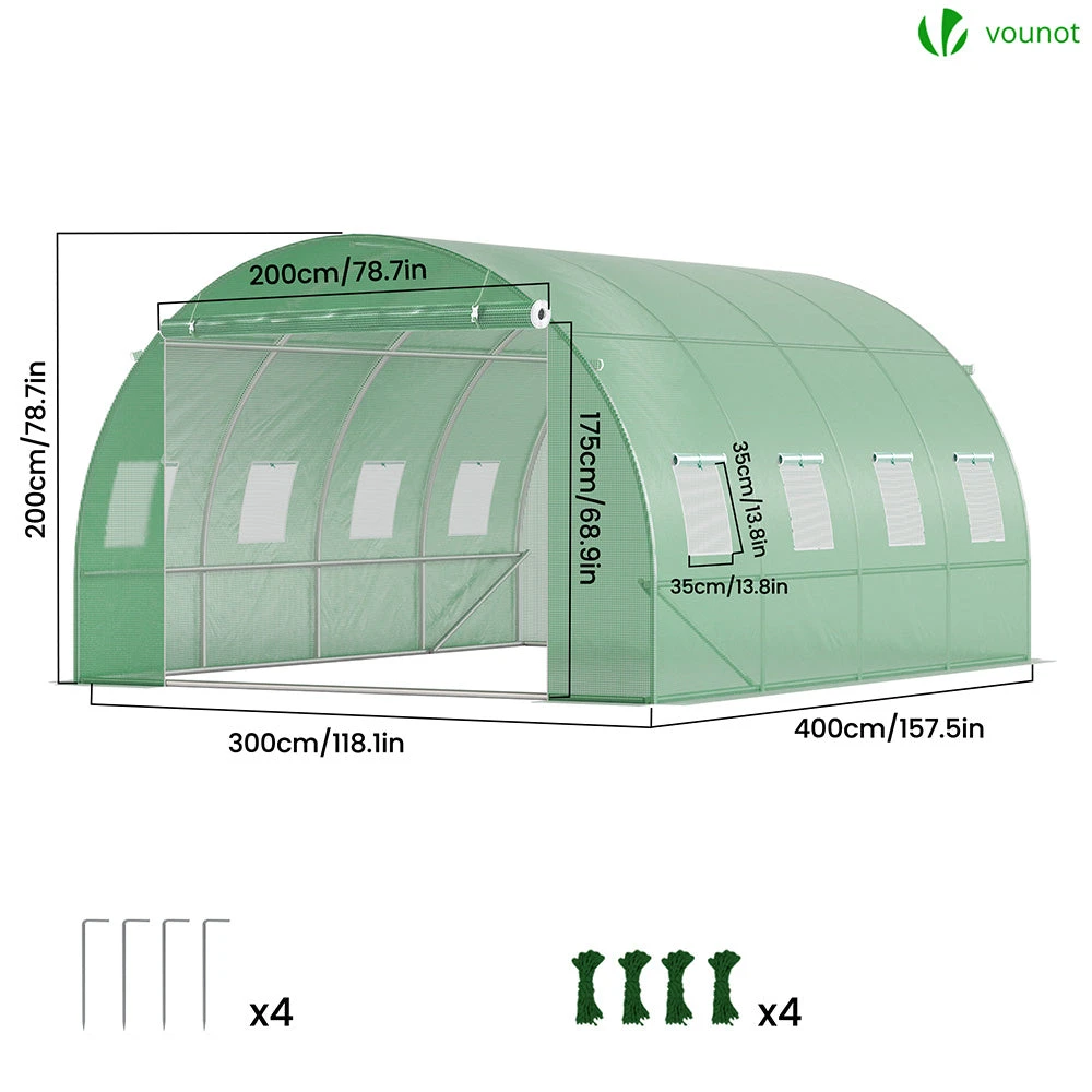 Serre De Jardin Tunnel 12m2 En Acier Galvanise(Serre De Jardin Tunnel 12m2 En Acier Galvanise) 5 Serre De Jardin Tunnel 12m2 En Acier Galvanise(Serre De Jardin Tunnel 12m2 En Acier Galvanise) – Image 5