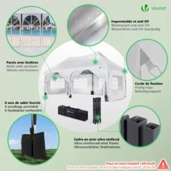 Tonnelle De Jardin 3x6m Pliable Barnum Avec 6 Parois Amovibles Blanc(Tonnelle De Jardin 3x6m Pliable Barnum Avec 6 Parois Amovibles Blanc) -Boutique Vounot 06 WaterproofRatingWarning e85d8d8d 638d 41d8 8d6b 5d90d737e7c5