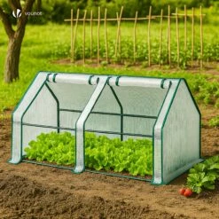 Mini Serre De Jardin Avec 2 Portes Enroulables Bache PE Renforcee 135g/m2 180x90x90cm Blanc(Mini Serre De Jardin Avec 2 Portes Enroulables Bache Pe Renforcee 135g M2 180x90x90cm Blanc) -Boutique Vounot 06 47239f86 dddd 4382 9140 fd413d9efc58