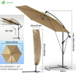 Parasol Deporte 3M Avec Housse De Protection Et Sangle De Fixation Kaki(Parasol Deporte 3m Avec Housse De Protection Et Sangle De Fixation Kaki) -Boutique Vounot 06 5a6d965d 15e4 4047 927d 7e46c9f6be9c