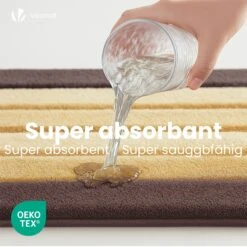 Tapis De Bain Antidérapant Microfibre Motif Dégradé 60x110cm Beige(Tapis De Bain Antiderapant Microfibre Motif Degrade 60x110cm Beige) -Boutique Vounot 06 b2393c23 2f10 4435 b5a7 7bec76545e23 1