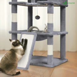 Arbre A Chat Geant 6 Niveaux Avec Griffoir Grattoir 215 Cm Gris(Arbre A Chat Geant 6 Niveaux Avec Griffoir Grattoir 215 Cm Gris) -Boutique Vounot 06 ba97aac4 ab0e 4d08 94eb 9ad59721837a