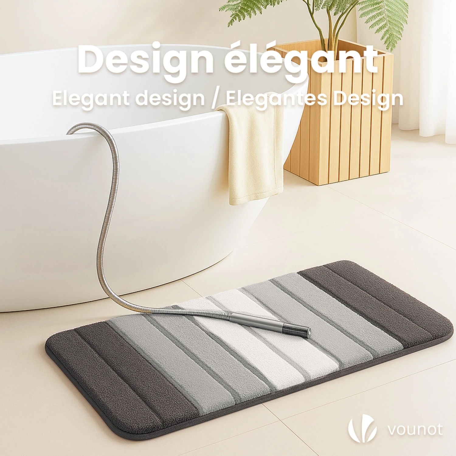 Lot De 2 Tapis De Bain Antidérapant Microfibre Motif Dégradé 50x80cm Gris(Lot De 2 Tapis De Bain Antiderapant Microfibre Motif Degrade 50x80cm Gris) 7 Lot De 2 Tapis De Bain Antidérapant Microfibre Motif Dégradé 50x80cm Gris(Lot De 2 Tapis De Bain Antiderapant Microfibre Motif Degrade 50x80cm Gris) – Image 7