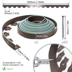 Bordure De Jardin Plastique Flexible 20m Avec Piquets Marron Bordé De Vert Clair(Bordure De Jardin Plastique Flexible 20m Avec Piquets Marron Borde De Vert Clair) 13 Bordure De Jardin Plastique Flexible 20m Avec Piquets Marron Bordé De Vert Clair(Bordure De Jardin Plastique Flexible 20m Avec Piquets Marron Borde De Vert Clair) -Boutique Vounot 07 7a838be8 26f8 4364 983d 5802a4e23297