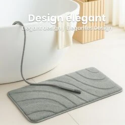 Lot De 2 Tapis De Bain Antidérapant Microfibre Motif Ondulé 40x60cm Gris(Lot De 2 Tapis De Bain Antiderapant Microfibre Motif Ondule 40x60cm Gris) -Boutique Vounot 07 f42e56e2 3ca7 46fb 964b 1954861f9af8 5