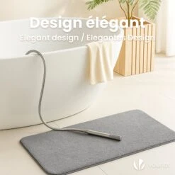 Tapis De Bain Antidérapant Microfibre 60x110cm Gris(Tapis De Bain Antiderapant Microfibre 60x110cm Gris 1) -Boutique Vounot 07 f5d84e52 20db 4507 b875 cadd2f9e0e37 2
