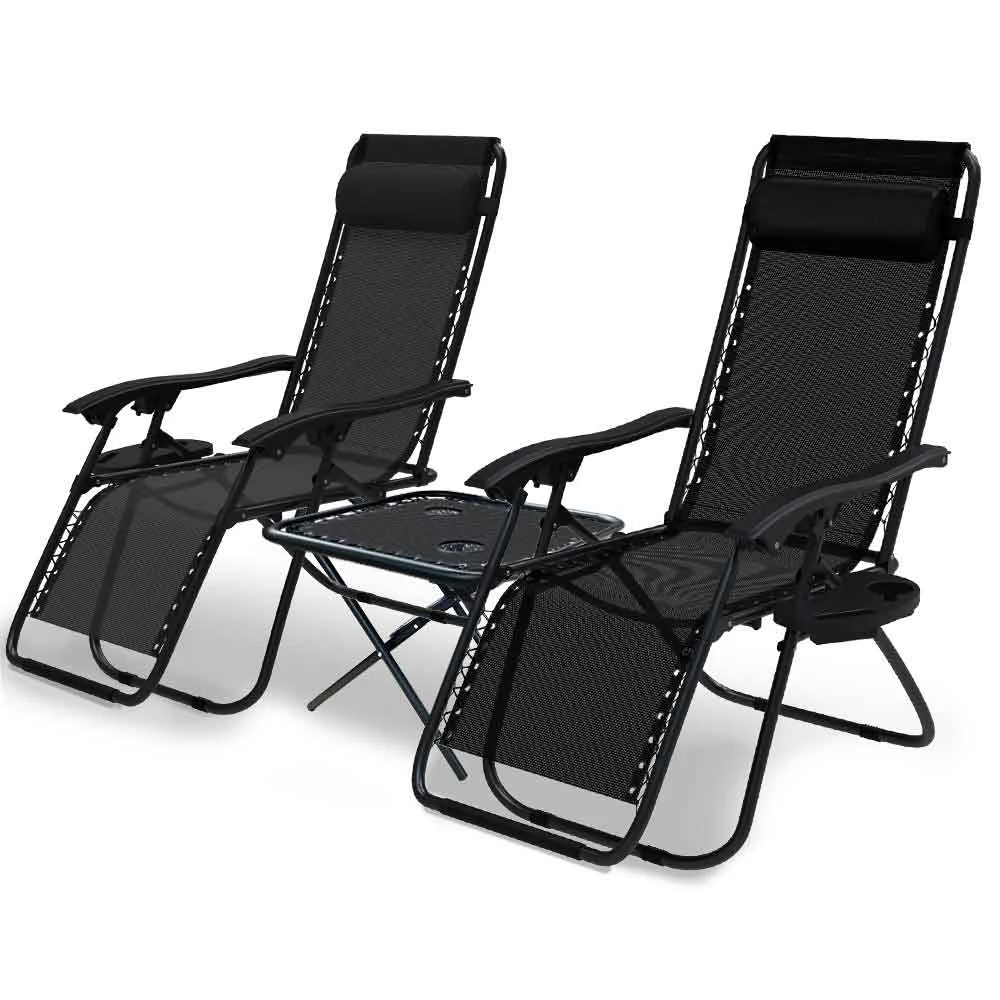 Lot De 2 Chaise Longue Inclinable En Textilene Avec Table D'appoint Porte Gobelet Et Portable Noir(Lot De 2 Chaise Longue Inclinable En Textilene Avec Table D Appoint Porte Gobelet Et Portable Noir) 1 Lot De 2 Chaise Longue Inclinable En Textilene Avec Table D'appoint Porte Gobelet Et Portable Noir(Lot De 2 Chaise Longue Inclinable En Textilene Avec Table D Appoint Porte Gobelet Et Portable Noir)