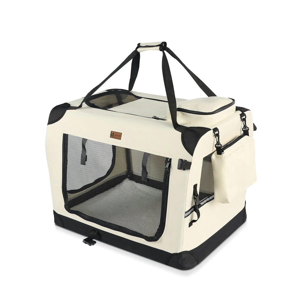 Sac Transport Pliable Chien Chat Caisse Cage Portable 50x35x36cm Beige(Sac Transport Pliable Chien Chat Caisse Cage Portable 50x35x36cm Beige) 1 Sac Transport Pliable Chien Chat Caisse Cage Portable 50x35x36cm Beige(Sac Transport Pliable Chien Chat Caisse Cage Portable 50x35x36cm Beige)