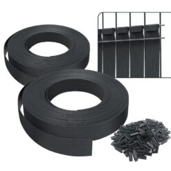 Kit De Lamelles Occultantes PVC Brise Vue 150m X 4.7cm Avec 300 Clips Noir(Kit De Lamelles Occultantes Pvc Brise Vue 150m X 4 7cm Avec 300 Clips Noir)