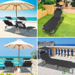 Transat Pare Soleil Lot De 2 Pcs Noir(Transat Pare Soleil Lot De 2 Pcs Noir) -Boutique Vounot 1000 1000 5