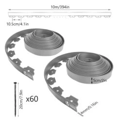 Bordure De Jardin Plastique Flexible 20m Avec Piquets Gris(Bordure De Jardin Plastique Flexible 20m Avec Piquets Gris) -Boutique Vounot 17 b31e1eab 8be9 48c4 87b8 a2afe864291d