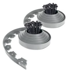 Bordure De Jardin Plastique Flexible 20m Avec Piquets Gris(Bordure De Jardin Plastique Flexible 20m Avec Piquets Gris)