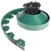 Bordure De Jardin Plastique Flexible 10m Avec Piquets Vert(Bordure De Jardin Plastique Flexible 10m Avec Piquets Vert)