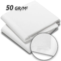 Voile D’hivernage En Polypropylème 50g/m² 1.5x10m Avec Piquets Blanc(Voile D Hivernage En Polypropyleme 50g M 1 5x10m Avec Piquets Blanc)