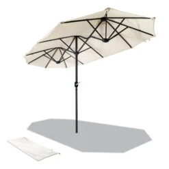 Parasol Jardin Double Aluminium 150 X 300 Cm Beige(Parasol Jardin Double Aluminium 150 X 300 Cm Beige)