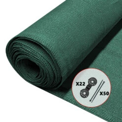 Brise Vue Occultant En HDPE 150g/m² 1.5x10m Avec Attaches De Fixation Vert(Brise Vue Occultant En Hdpe 150g M 1 5x10m Avec Attaches De Fixation Vert)