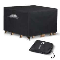 Housse Salon De Jardin Bache De Protection 420D 135x135x73cm Noire(Housse Salon De Jardin Bache De Protection 420d 135x135x73cm Noire 1)