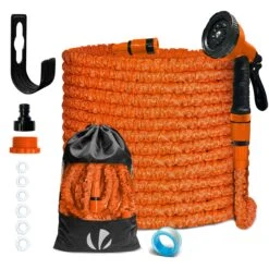 Tuyau D’Arrosage Extensible 30m Avec Accessoires Orange(Tuyau D Arrosage Extensible 30m Avec Accessoires Orange)